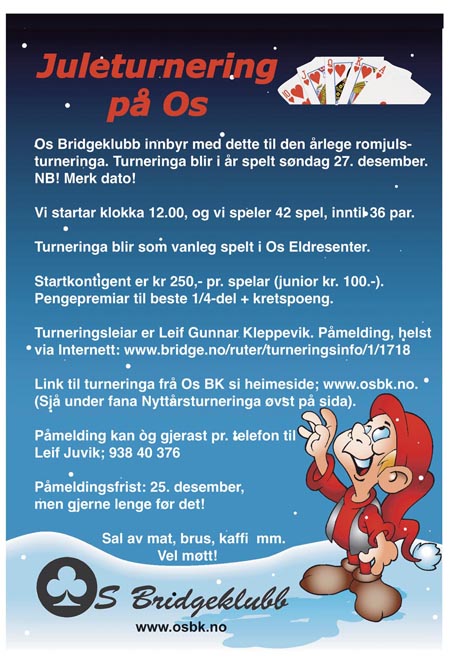 Innbyding juleturneringa