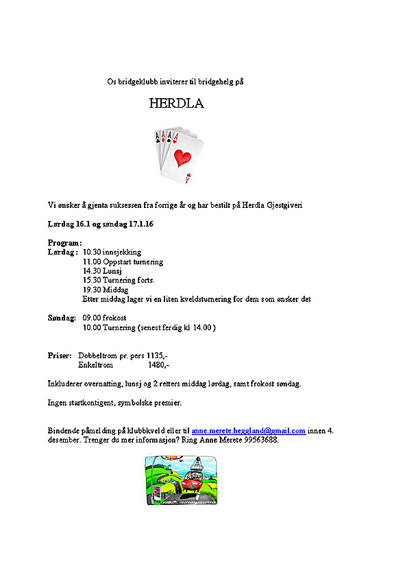 Tur til Herdla 16. - 17. januar