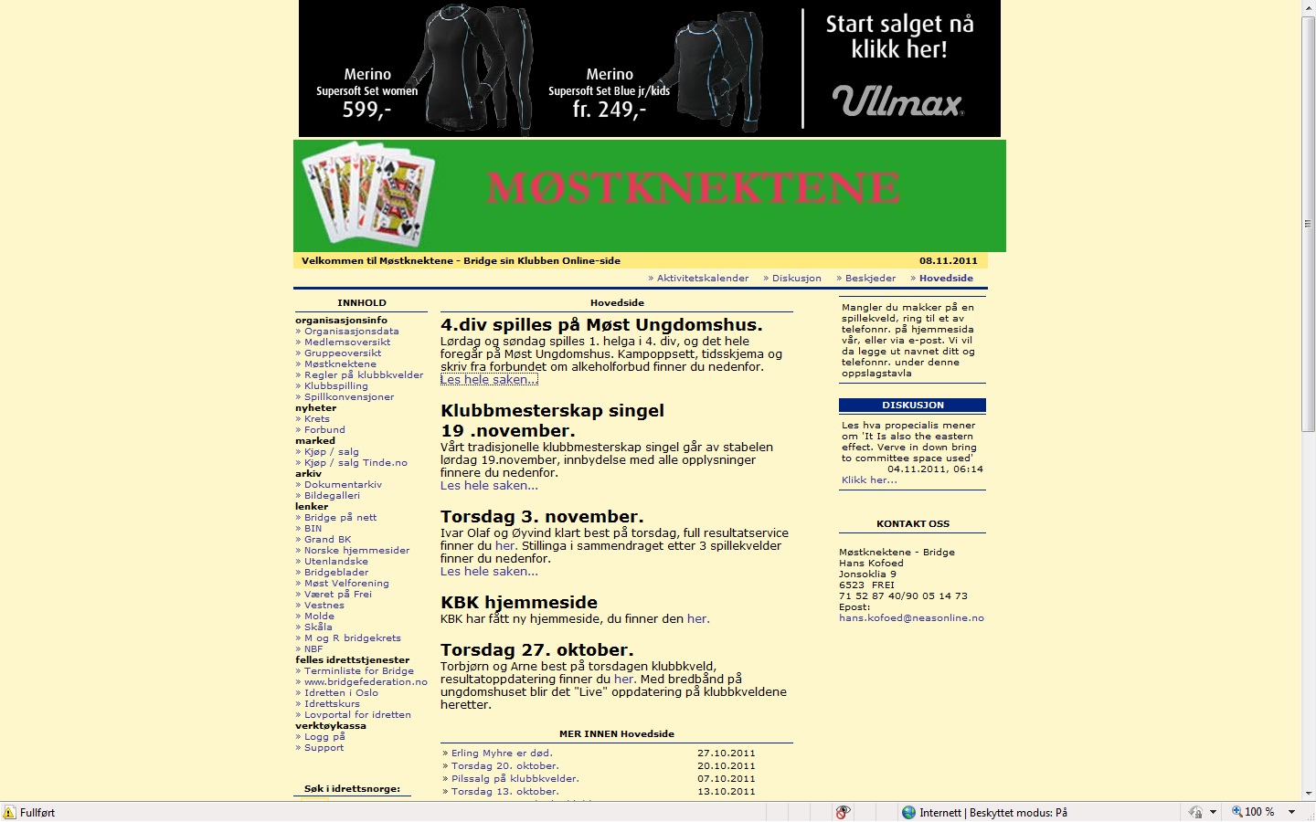Informasjon om 4. divisjon avd. Kristiansund